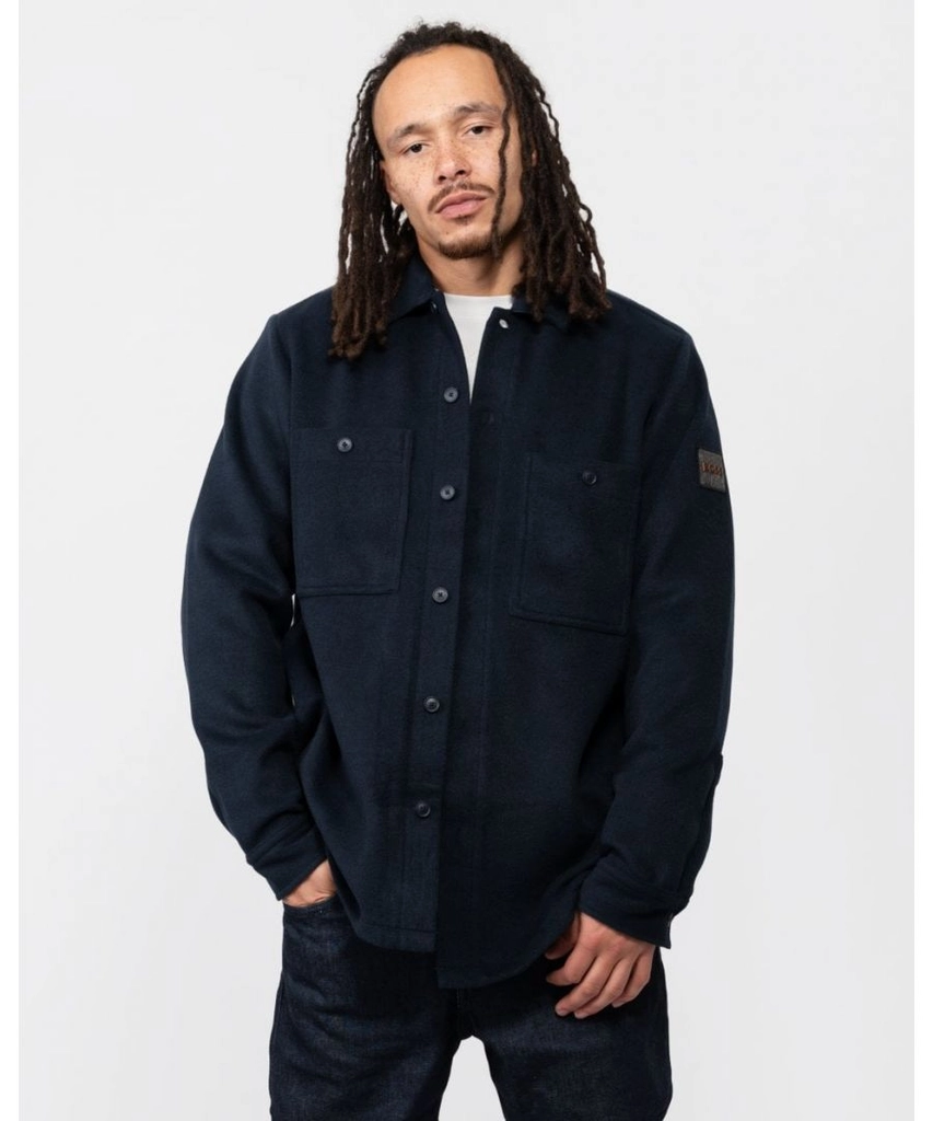 Hugo Boss Locky_1 Mens Overshirt - Dark Blue - Size Large